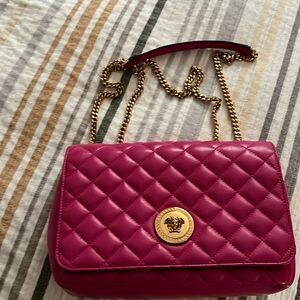 Versace handbag with gold shoulder chain